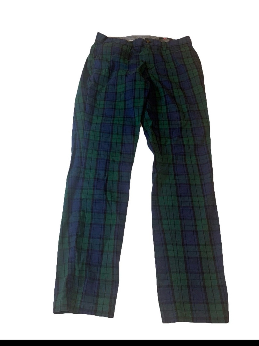 Vineyard Vines Pants Mens 32 x 30 Blue Green Tartan Plaid Chino Breaker Pant